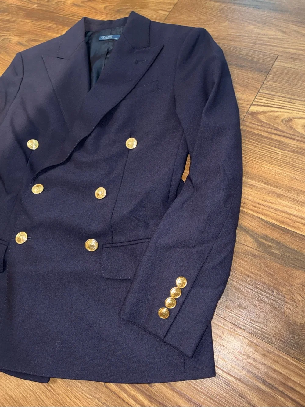 Polo Ralph Lauren Navy Double-Breasted Wool Serge Blazer - Picture 5 of 13